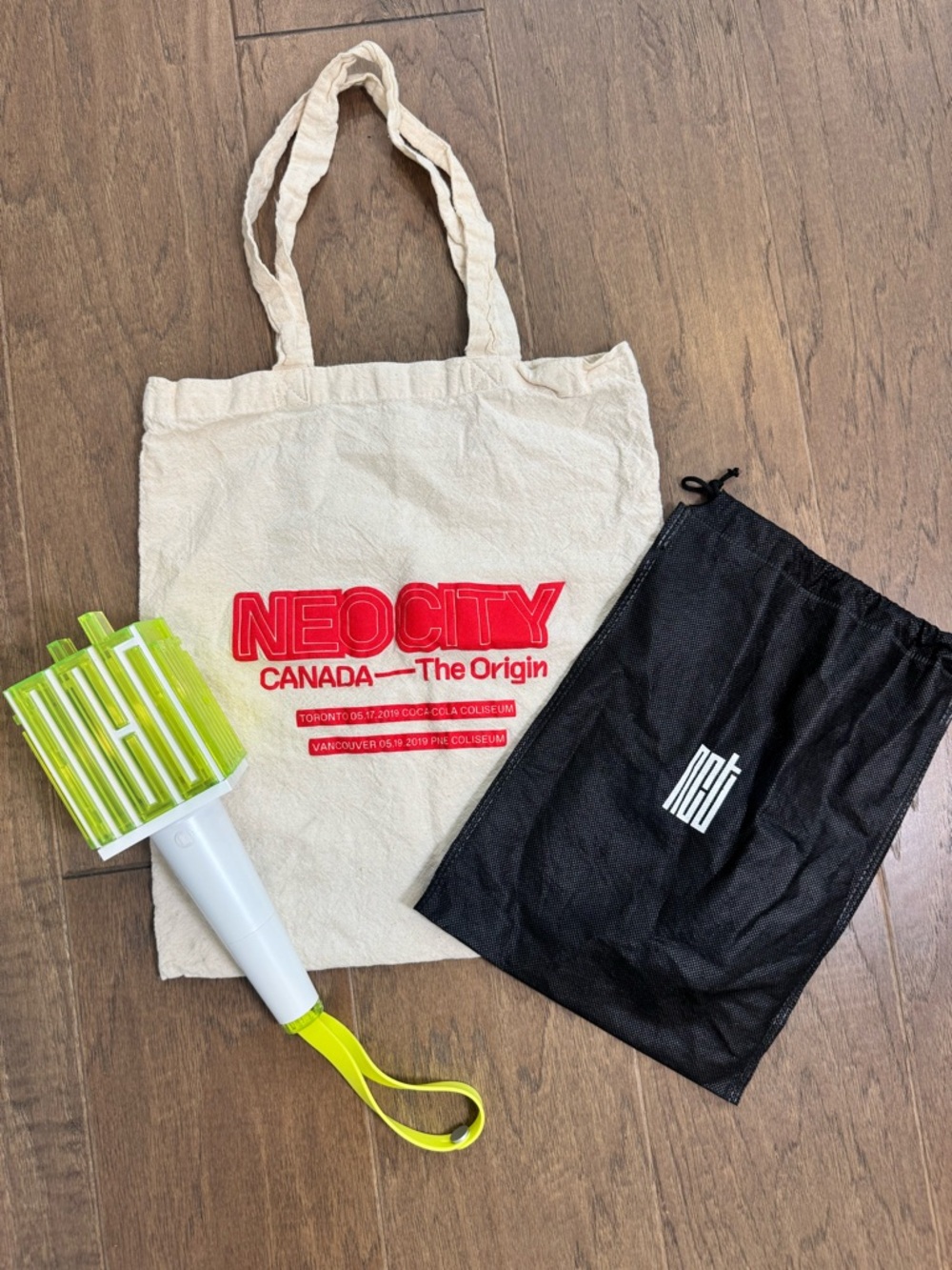 NCT 127 2019 Canada Tour Light Stick (with dust bag) and Tote Bag K-Pop Concert